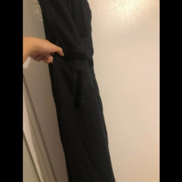 Free People Tuxedo Lace Velvet Accent Jumpsuit Sz 0 - Picture 5 of 5